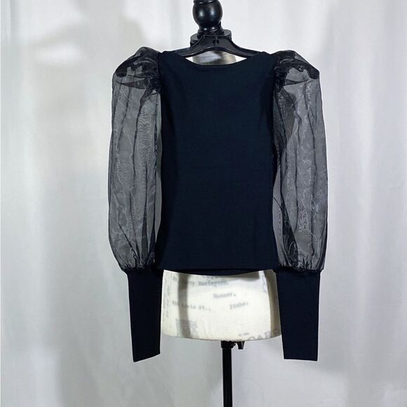 Alice + Olivia Puff-Sleeve Top size XS - Picture 6 of 9